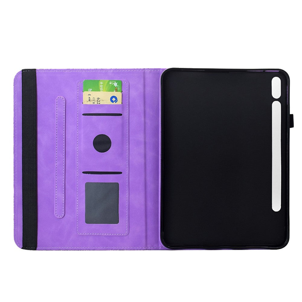 For Samsung Galaxy Tab S11 Leather Case Card Slots Rotary Stand Mandala Flower Tablet Cover