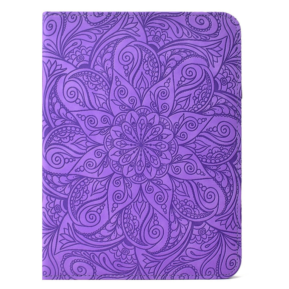 For Samsung Galaxy Tab S11 Leather Case Card Slots Rotary Stand Mandala Flower Tablet Cover