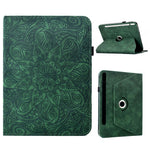 For Samsung Galaxy Tab S11 Leather Case Card Slots Rotary Stand Mandala Flower Tablet Cover