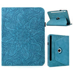 For Samsung Galaxy Tab S11 Leather Case Card Slots Rotary Stand Mandala Flower Tablet Cover