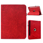 For Samsung Galaxy Tab S11 Leather Case Card Slots Rotary Stand Mandala Flower Tablet Cover