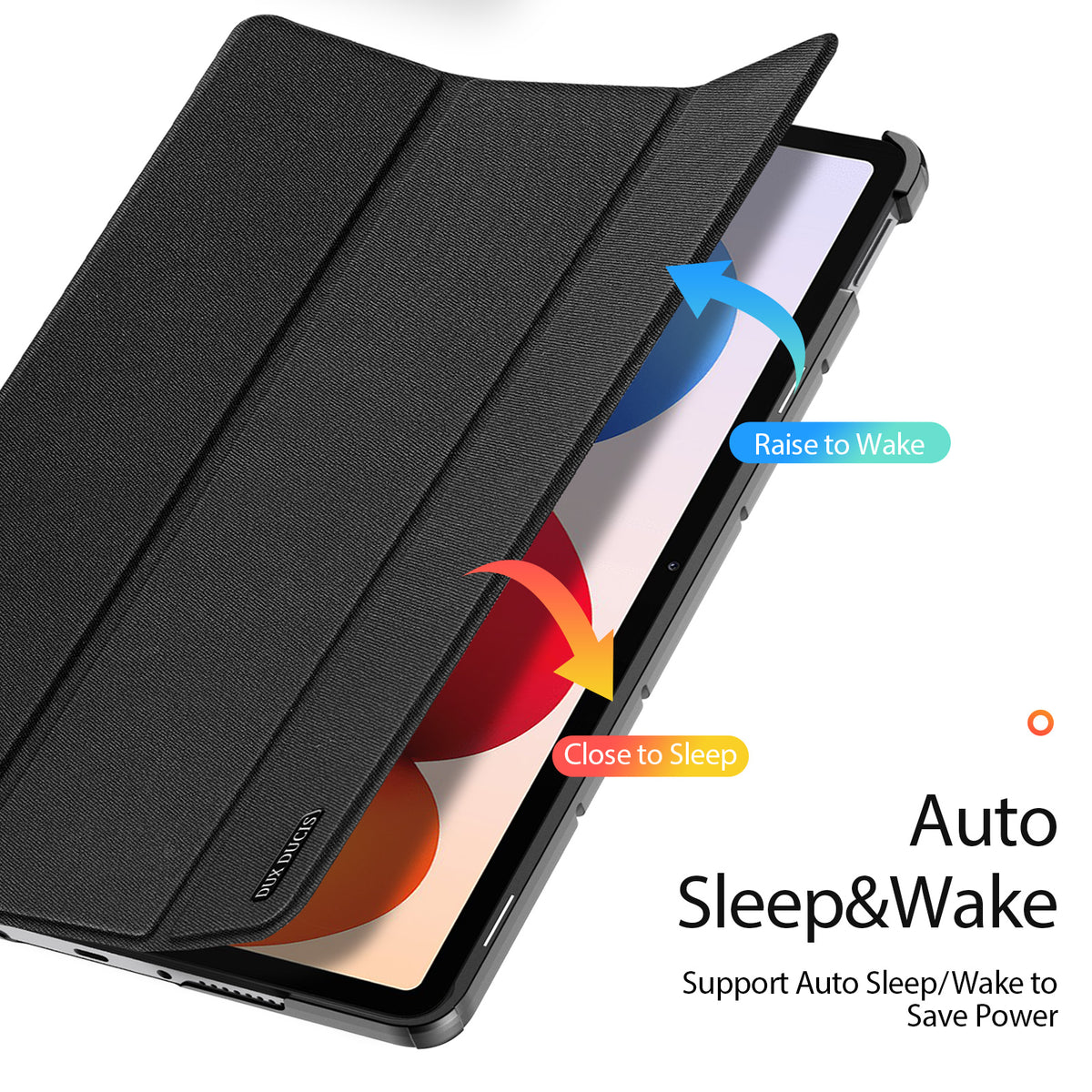 DUX DUCIS For Xiaomi Redmi Pad Pro / Xiaomi Redmi Pad Pro 5G / Xiaomi Poco Pad 4G / Xiaomi Poco Pad 5G / Xiaomi Redmi Pad 2 Pro Case  Domo Series Tri-fold Stand PU Leather Tablet Cover