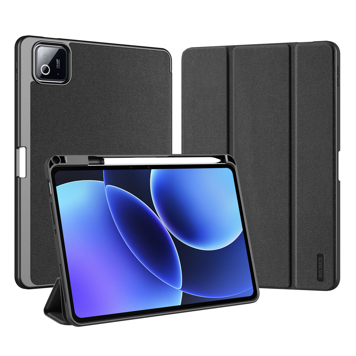 DUX DUCIS For Xiaomi Poco Pad X1 / Pad 8 Pro / Pad 8 / Pad 7 Pro / Pad 7 Case  Domo Series Tri-fold Stand PU Leather Tablet Cover