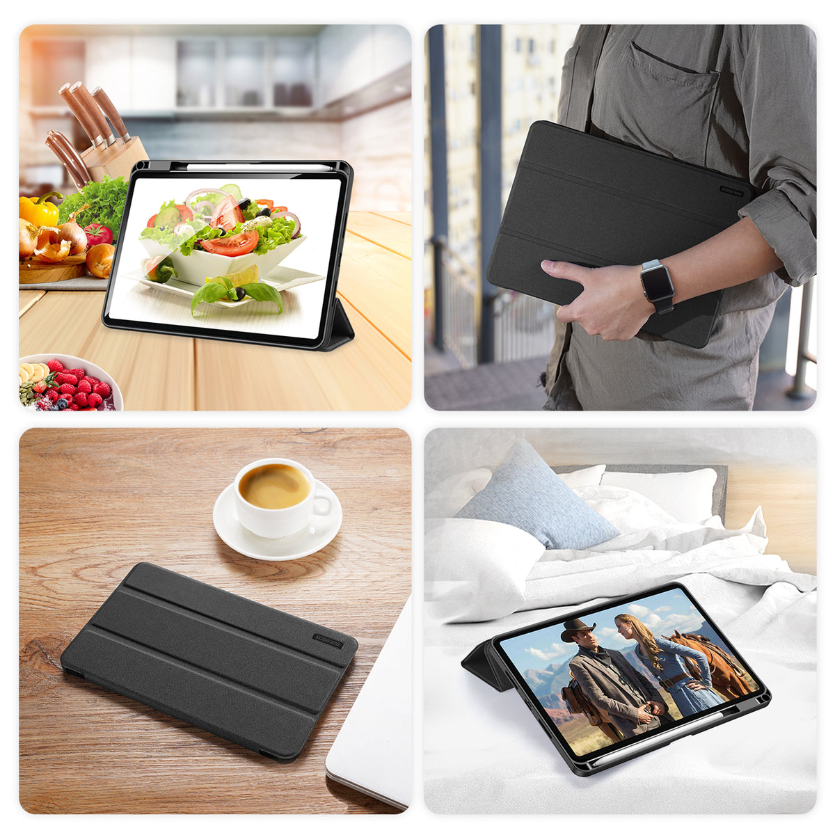 DUX DUCIS For Xiaomi Poco Pad X1 / Pad 8 Pro / Pad 8 / Pad 7 Pro / Pad 7 Case  Domo Series Tri-fold Stand PU Leather Tablet Cover