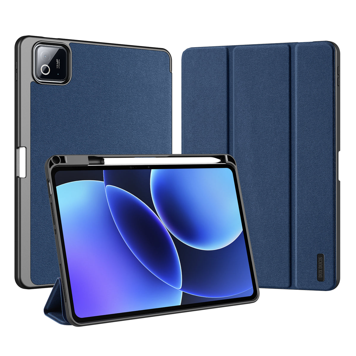 DUX DUCIS For Xiaomi Poco Pad X1 / Pad 8 Pro / Pad 8 / Pad 7 Pro / Pad 7 Case  Domo Series Tri-fold Stand PU Leather Tablet Cover