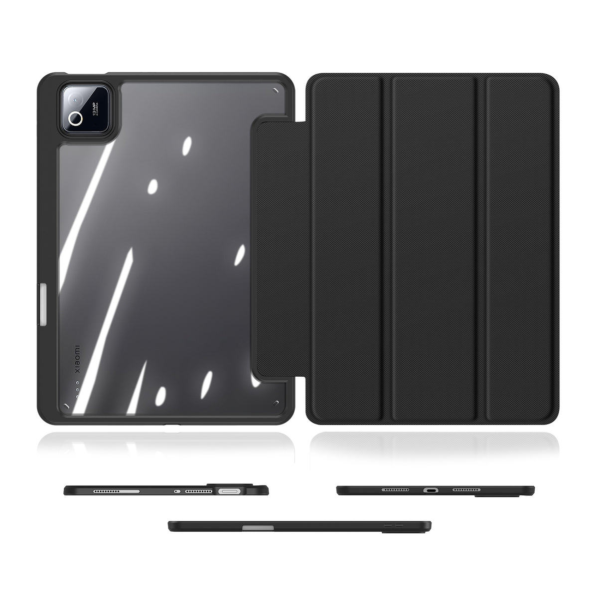 DUX DUCIS For Xiaomi Poco Pad X1 / Pad 8 Pro / Pad 8 / Pad 7 Pro / Pad 7 Case  TOBY Series Tri-fold Stand PU Leather Tablet Cover