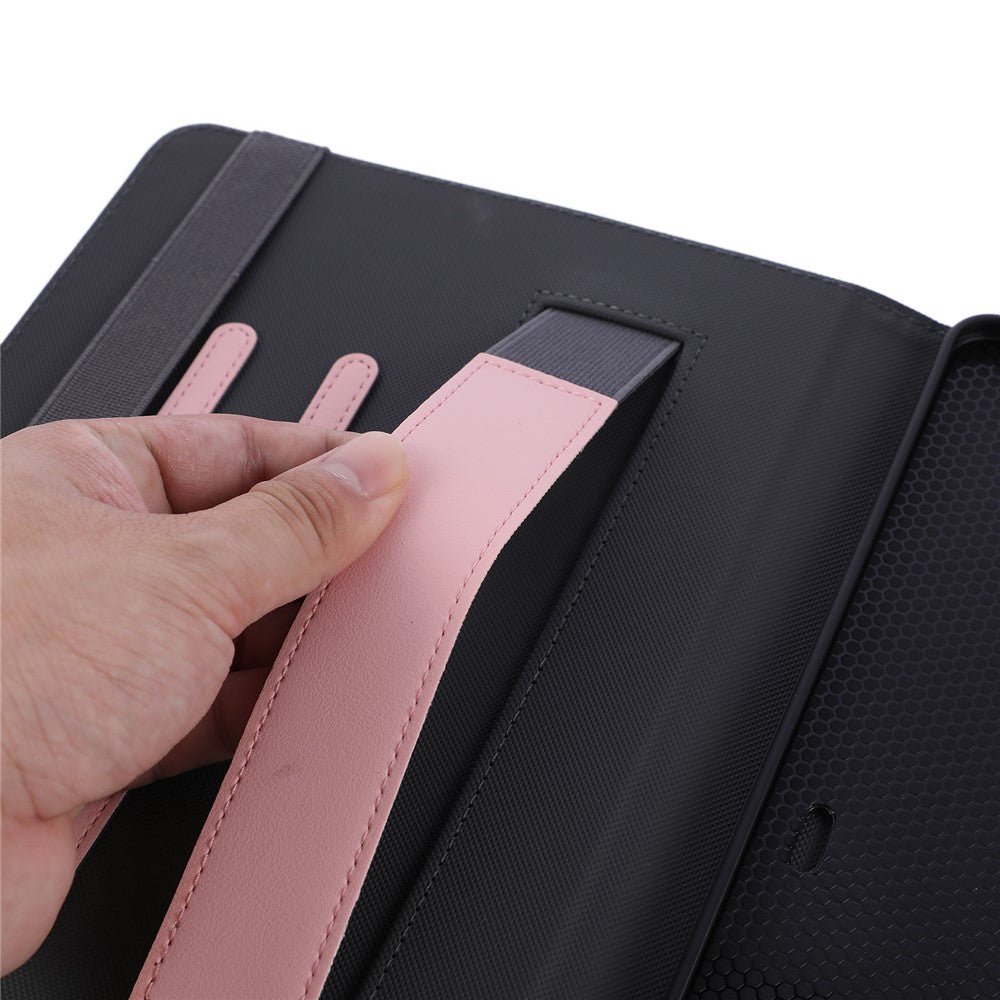 For Samsung Galaxy Tab S11 Case Foldable Stand Leather Tablet Cover with Handheld Wristband