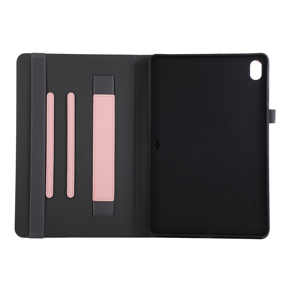 For Samsung Galaxy Tab S11 Case Foldable Stand Leather Tablet Cover with Handheld Wristband