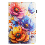 Litchi Grain Painting Leather Case for Lenovo Tab M9 TB-310FU Card Slot Tablet Cover with Auto Wake  /  Sleep