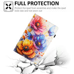 Litchi Grain Painting Leather Case for Lenovo Xiaoxin Pad 11 2025 Card Slot Tablet Cover with Auto Wake  /  Sleep