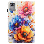 Litchi Grain Painting Leather Case for Lenovo Xiaoxin Pad 11 2025 Card Slot Tablet Cover with Auto Wake  /  Sleep