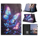 Litchi Grain Painting Leather Case for Samsung Galaxy Tab S11 T730 Card Slot Tablet Cover with Auto Wake  /  Sleep