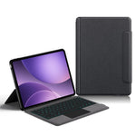 For Oppo Pad 5 Leather Case + Touchpad Bluetooth-Compatible Keyboard (without Backlit)