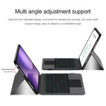 For Oppo Pad 5 Leather Case + Touchpad Bluetooth-Compatible Keyboard (without Backlit)