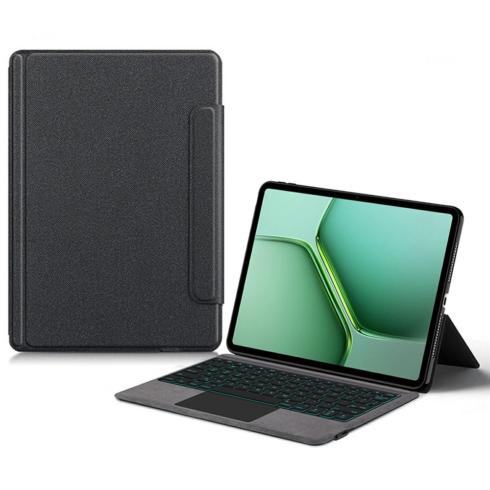 For vivo Pad5e Leather Case + Touchpad Bluetooth-Compatible Keyboard (without Backlit)