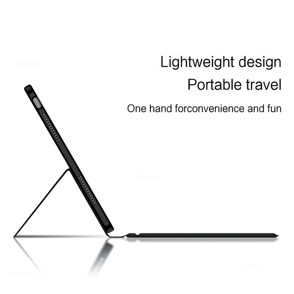 For vivo Pad5e Leather Case + Touchpad Bluetooth-Compatible Keyboard (without Backlit)