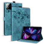 Tablet Case For Xiaomi Poco Pad X1  /  Pad 7  /  Pad 7 Pro  /  Pad 8 /  Pad 8 Pro Card Slots Leather Tablet Stand Folio Cover Flower Cat