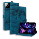 Tablet Case For Xiaomi Poco Pad X1  /  Pad 7  /  Pad 7 Pro  /  Pad 8 /  Pad 8 Pro Card Slots Leather Tablet Stand Folio Cover Flower Cat