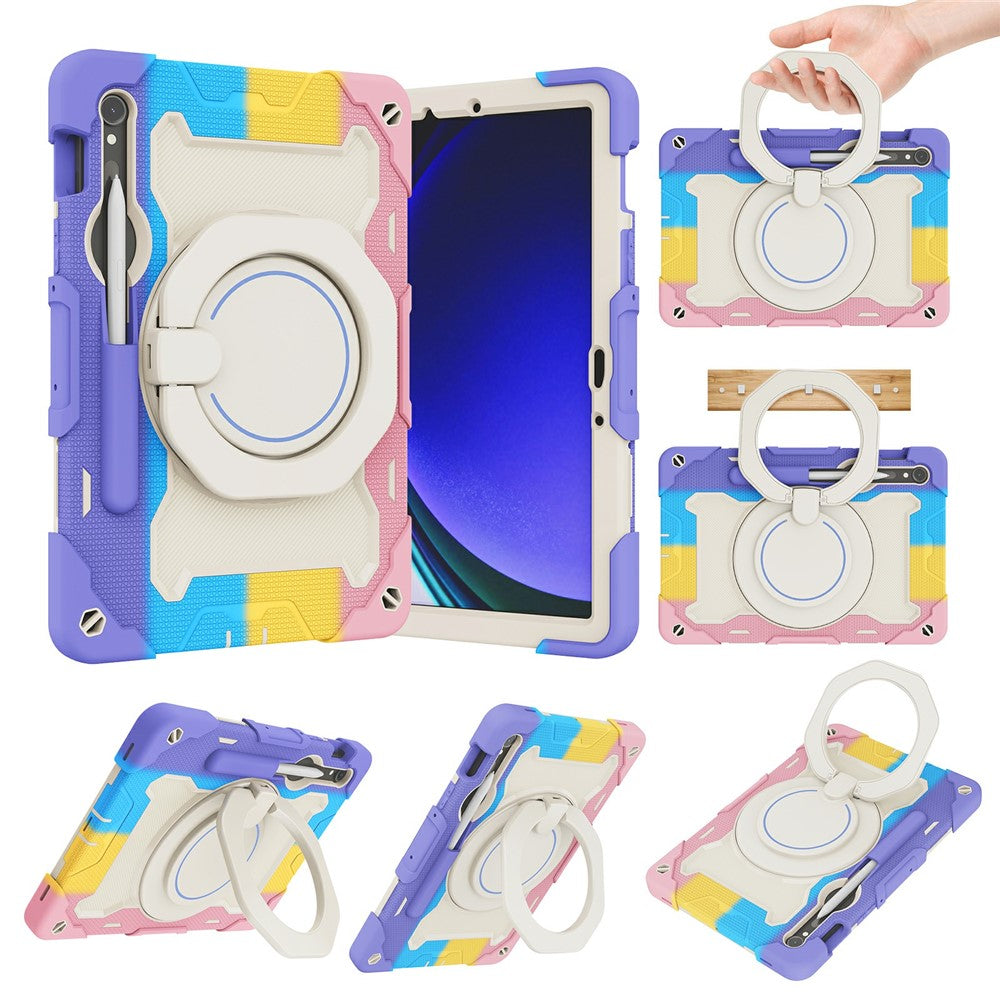 Støtteben Cover til Samsung Galaxy Tab S10 Lite / S9 FE / S9 PC + Silikone Stødsikkert Robust Tablet Cover