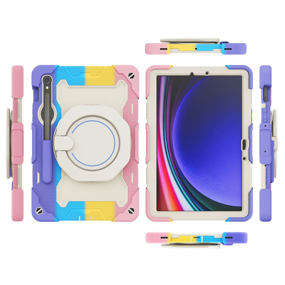 Støtteben Cover til Samsung Galaxy Tab S10 Lite / S9 FE / S9 PC + Silikone Stødsikkert Robust Tablet Cover