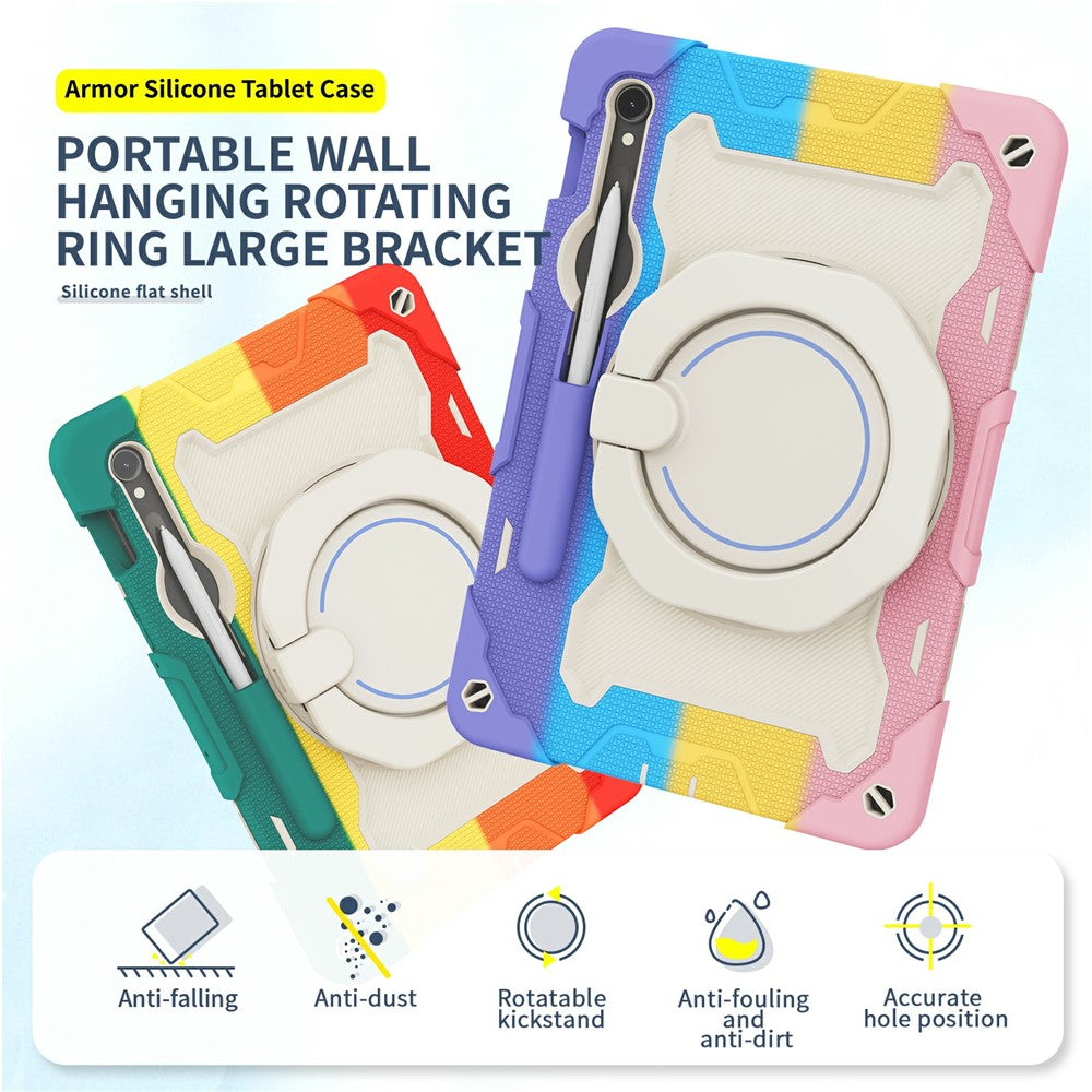Støtteben Cover til Samsung Galaxy Tab S10 Lite / S9 FE / S9 PC + Silikone Stødsikkert Robust Tablet Cover