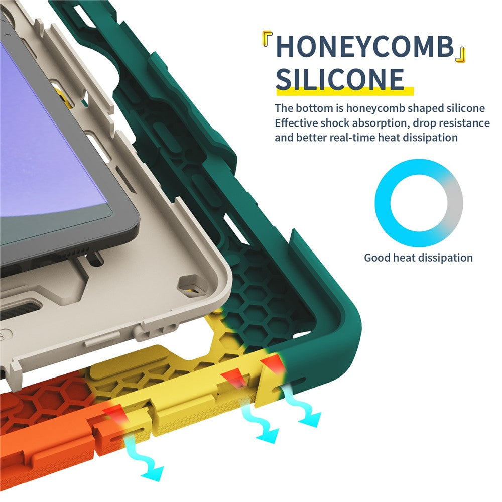 Støtteben Cover til Samsung Galaxy Tab S10 Lite / S9 FE / S9 PC + Silikone Stødsikkert Robust Tablet Cover