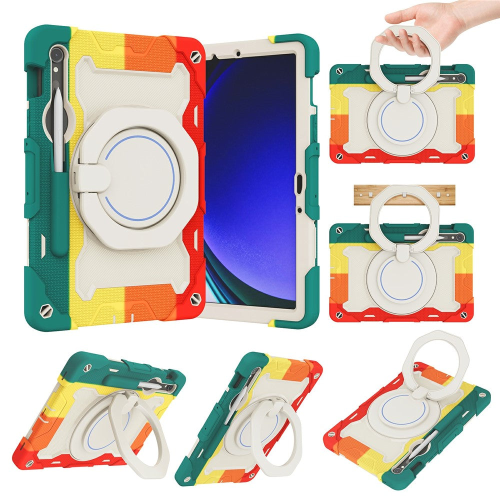 Støtteben Cover til Samsung Galaxy Tab S10 Lite / S9 FE / S9 PC + Silikone Stødsikkert Robust Tablet Cover