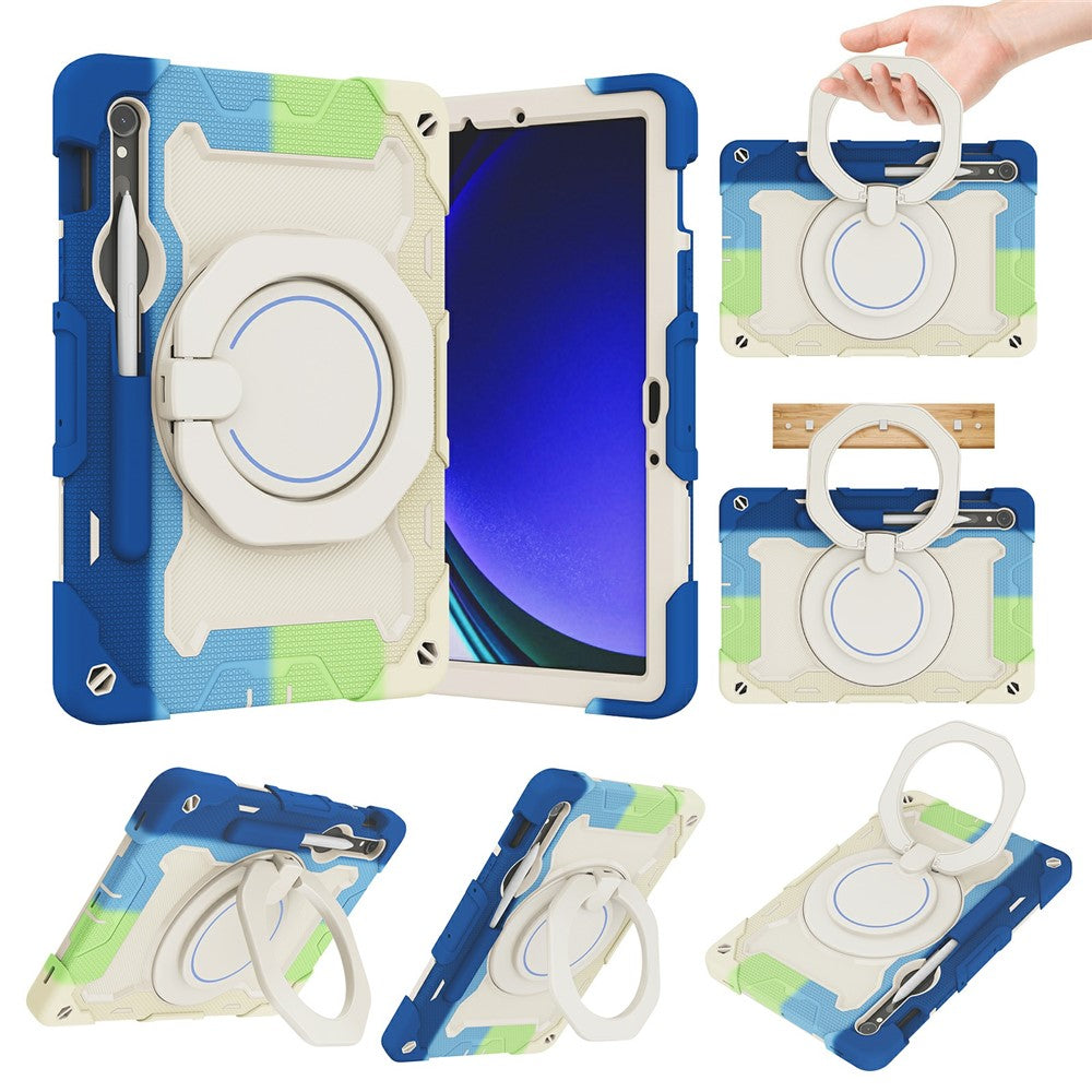 Støtteben Cover til Samsung Galaxy Tab S10 Lite / S9 FE / S9 PC + Silikone Stødsikkert Robust Tablet Cover