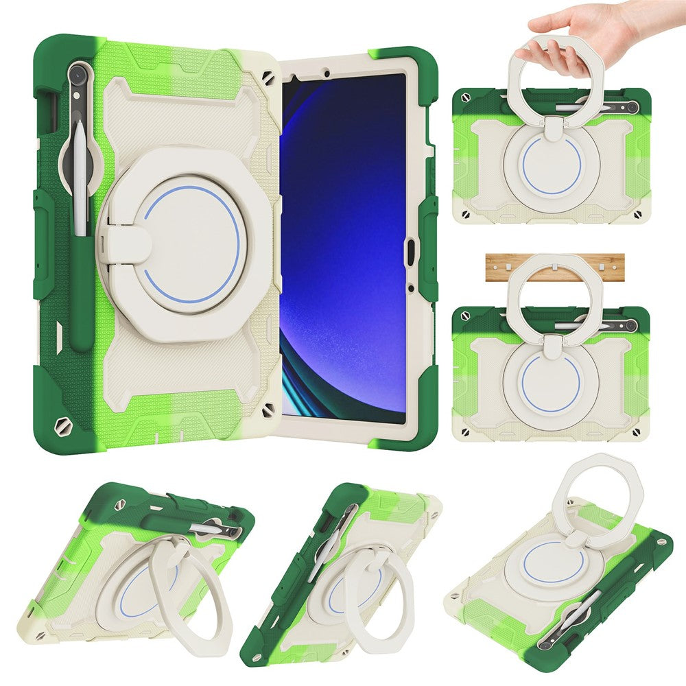 Støtteben Cover til Samsung Galaxy Tab S10 Lite / S9 FE / S9 PC + Silikone Stødsikkert Robust Tablet Cover