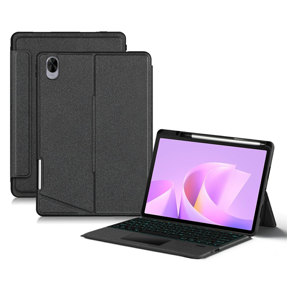 For Huawei MatePad 11.5 S (2026) / (2025) / (2024) Leather Case + Bluetooth-Compatible Keyboard with Backlight Trackpad