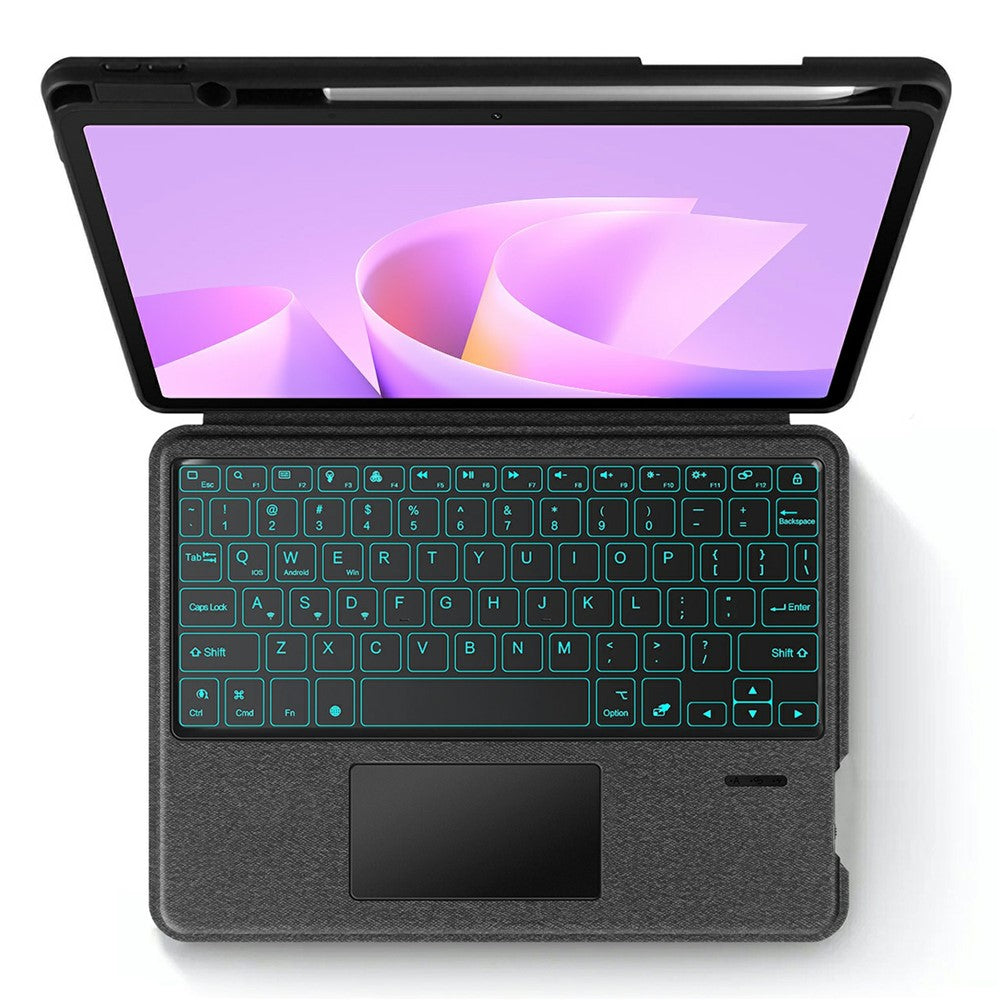 For Huawei MatePad 11.5 S (2026) / (2025) / (2024) Leather Case + Bluetooth-Compatible Keyboard with Backlight Trackpad
