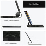 For Xiaomi Poco Pad X1 / Pad 8 Pro / Pad 8 / Pad 7 Pro / Pad 7 Magnetic Floating Bluetooth-compatible Keyboard + Leather Tablet Case