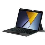 For Xiaomi Poco Pad X1 / Pad 8 Pro / Pad 8 / Pad 7 Pro / Pad 7 Leather Case + Bluetooth-Compatible Keyboard with Backlight Trackpad