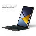For Xiaomi Poco Pad X1 / Pad 8 Pro / Pad 8 / Pad 7 Pro / Pad 7 Leather Case + Bluetooth-Compatible Keyboard with Backlight Trackpad