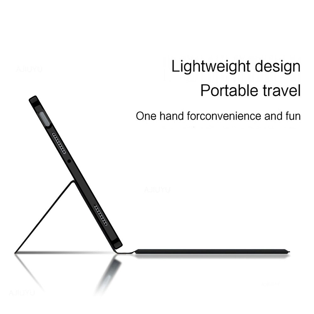 For Xiaomi Poco Pad X1 / Pad 8 Pro / Pad 8 / Pad 7 Pro / Pad 7 Leather Case + Touchpad Bluetooth-Compatible Keyboard with Backlit