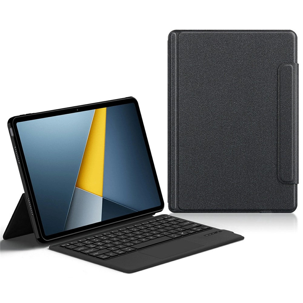 For Xiaomi Poco Pad M1 Leather Case + Touchpad Bluetooth-Compatible Keyboard (without Backlit)