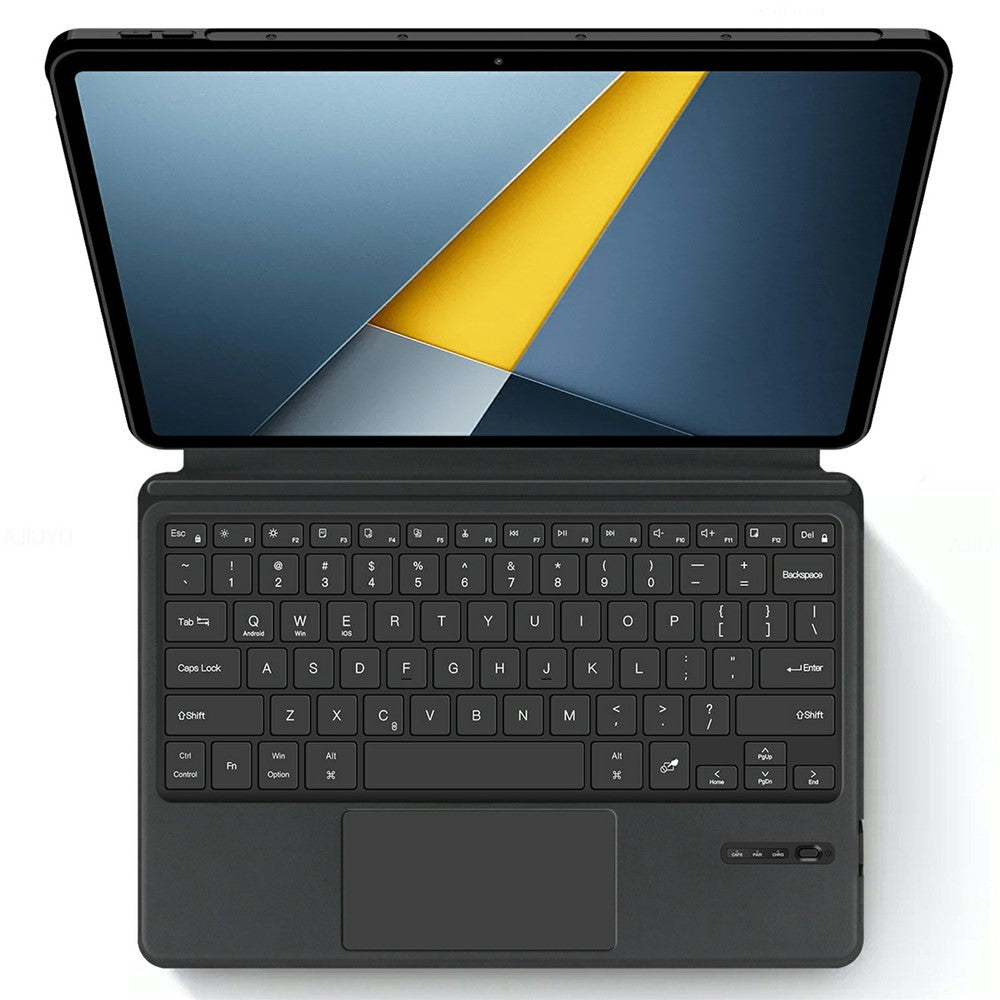 For Xiaomi Poco Pad M1 Leather Case + Touchpad Bluetooth-Compatible Keyboard (without Backlit)