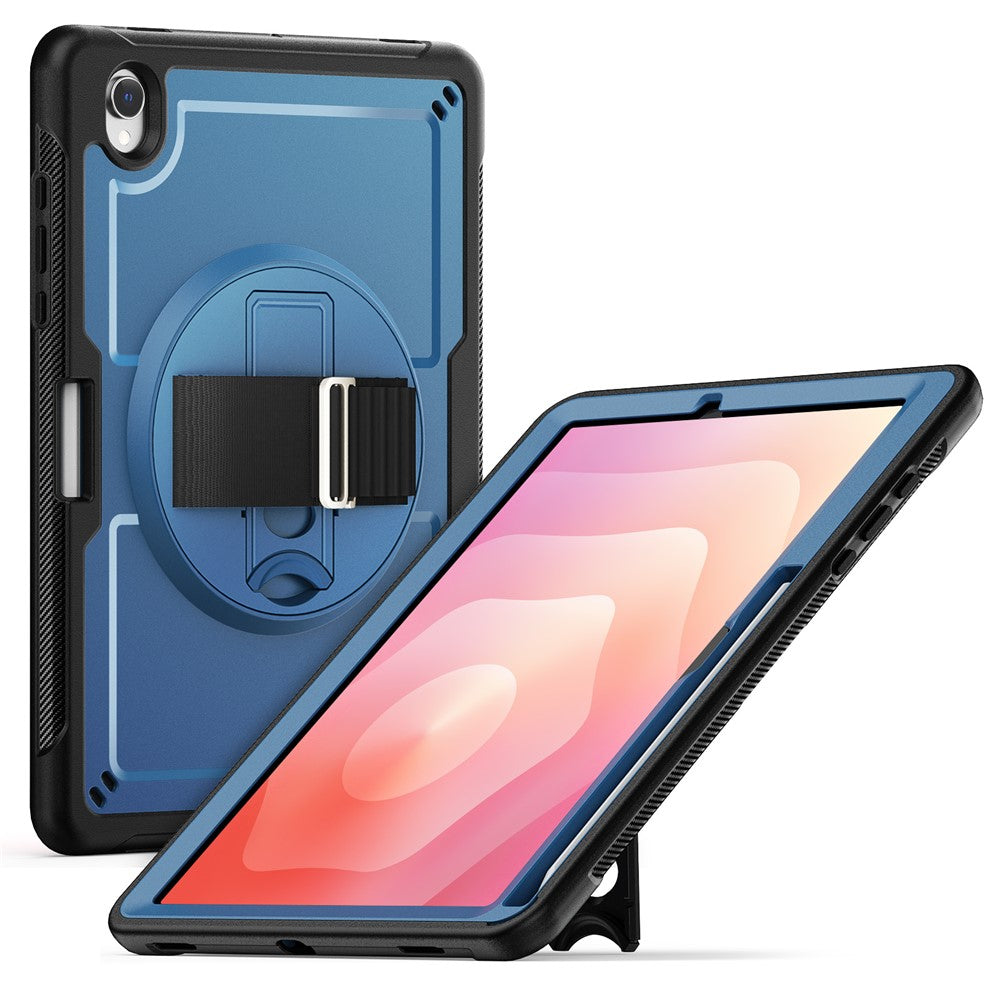Til Samsung Galaxy Tab S11 Cover Håndstrop Stander PC + TPU Tablet Cover med Blyantholder