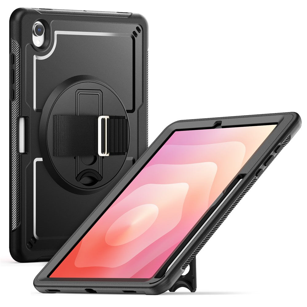 Til Samsung Galaxy Tab S11 Cover Håndstrop Stander PC + TPU Tablet Cover med Blyantholder