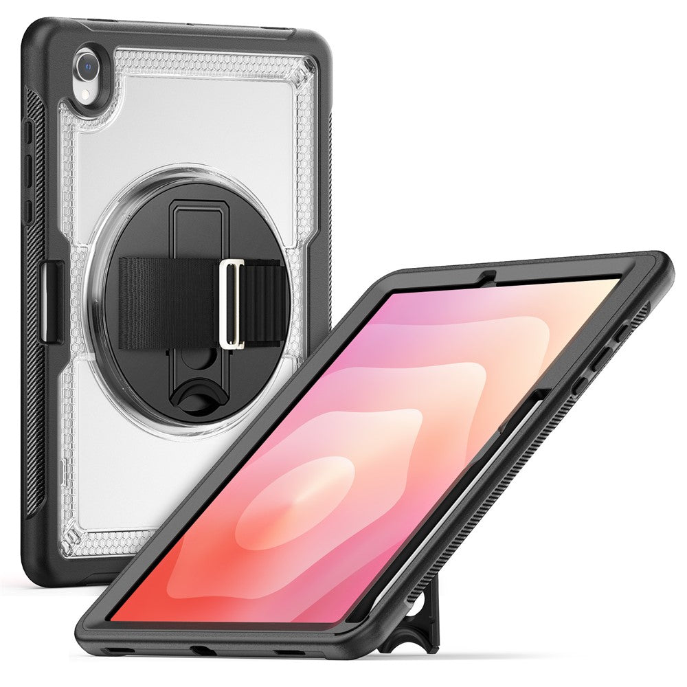 Til Samsung Galaxy Tab S11 Cover Håndstrop Stander PC + TPU Tablet Cover med Blyantholder