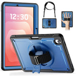 For Samsung Galaxy Tab S11 Case Hand Band Kickstand PC + TPU Tablet Cover with Shoulder Strap and Pencil Holder