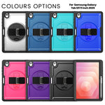 For Samsung Galaxy Tab S11 Case Hand Band Kickstand PC + TPU Tablet Cover with Shoulder Strap and Pencil Holder
