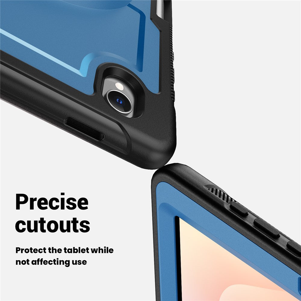 For Samsung Galaxy Tab S11 Case Hand Band Kickstand PC + TPU Tablet Cover with Shoulder Strap and Pencil Holder