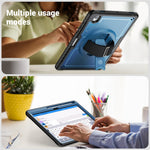 For Samsung Galaxy Tab S11 Case Hand Band Kickstand PC + TPU Tablet Cover with Shoulder Strap and Pencil Holder