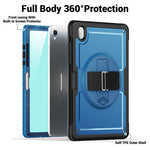 For Samsung Galaxy Tab S11 Case Hand Band Kickstand PC + TPU Tablet Cover with Shoulder Strap and Pencil Holder