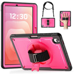 For Samsung Galaxy Tab S11 Case Hand Band Kickstand PC + TPU Tablet Cover with Shoulder Strap and Pencil Holder
