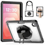 For Samsung Galaxy Tab S11 Case Hand Band Kickstand PC + TPU Tablet Cover with Shoulder Strap and Pencil Holder