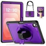 For Samsung Galaxy Tab S11 Case Hand Band Kickstand PC + TPU Tablet Cover with Shoulder Strap and Pencil Holder