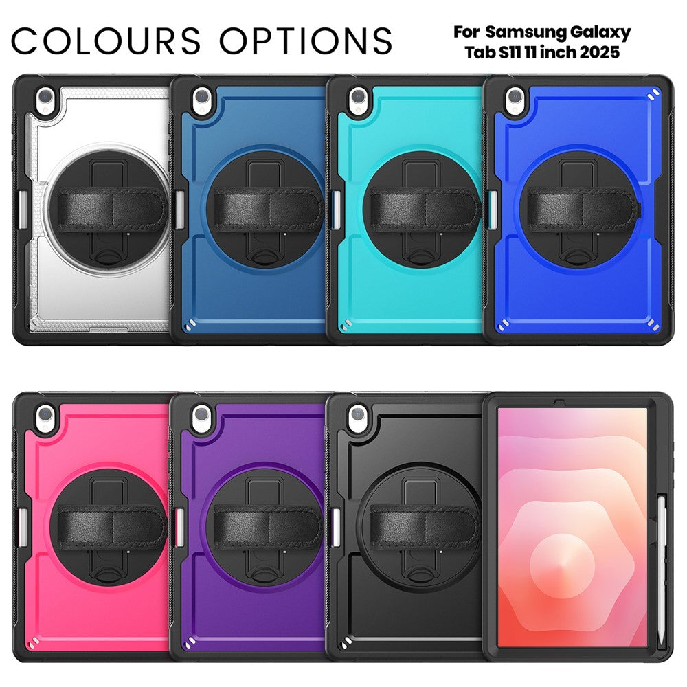 Tablet Case For Samsung Galaxy Tab S11 PC + TPU Cover with Hand Strap and Shoulder Strap
