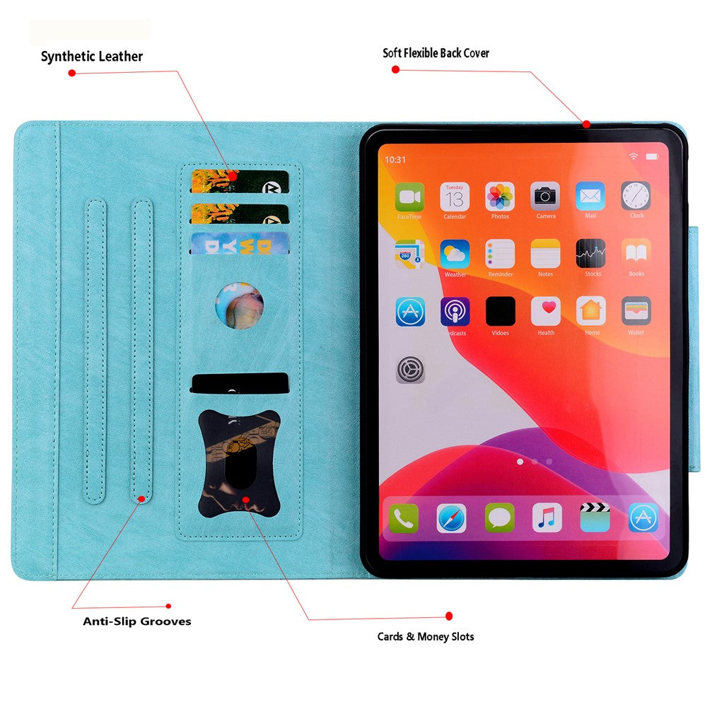 Tabletcover til Samsung Galaxy Tab S10 Lite / Tab S10 FE / Tab S9 FE Katte-spændelukning Læder Beskyttende Stativ Cover